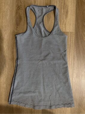 Lululemon gingham Black & White Racerback Tank Top